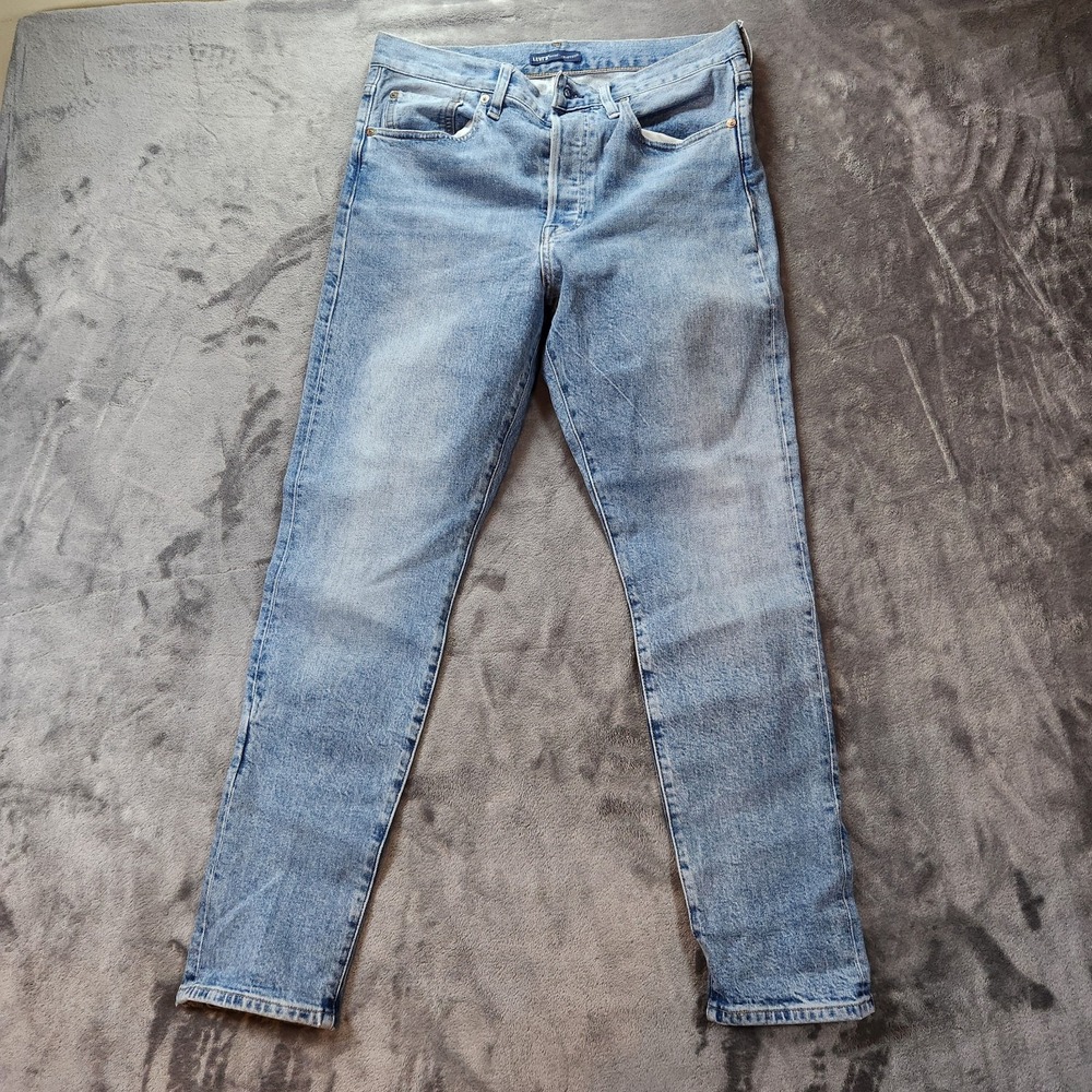 Levis 501s Jeans Womens 29 Blue Selvedge Made And Crafted Skinny Light Wash